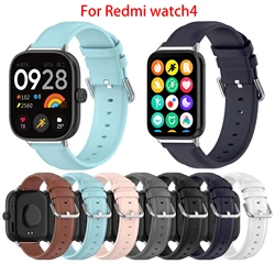 Leather Watch Strap For Xiaomi Redmi Watch 4 Strap Accessories Smart Watch Replacement Watchband Sport Wristband Soft Bracelet