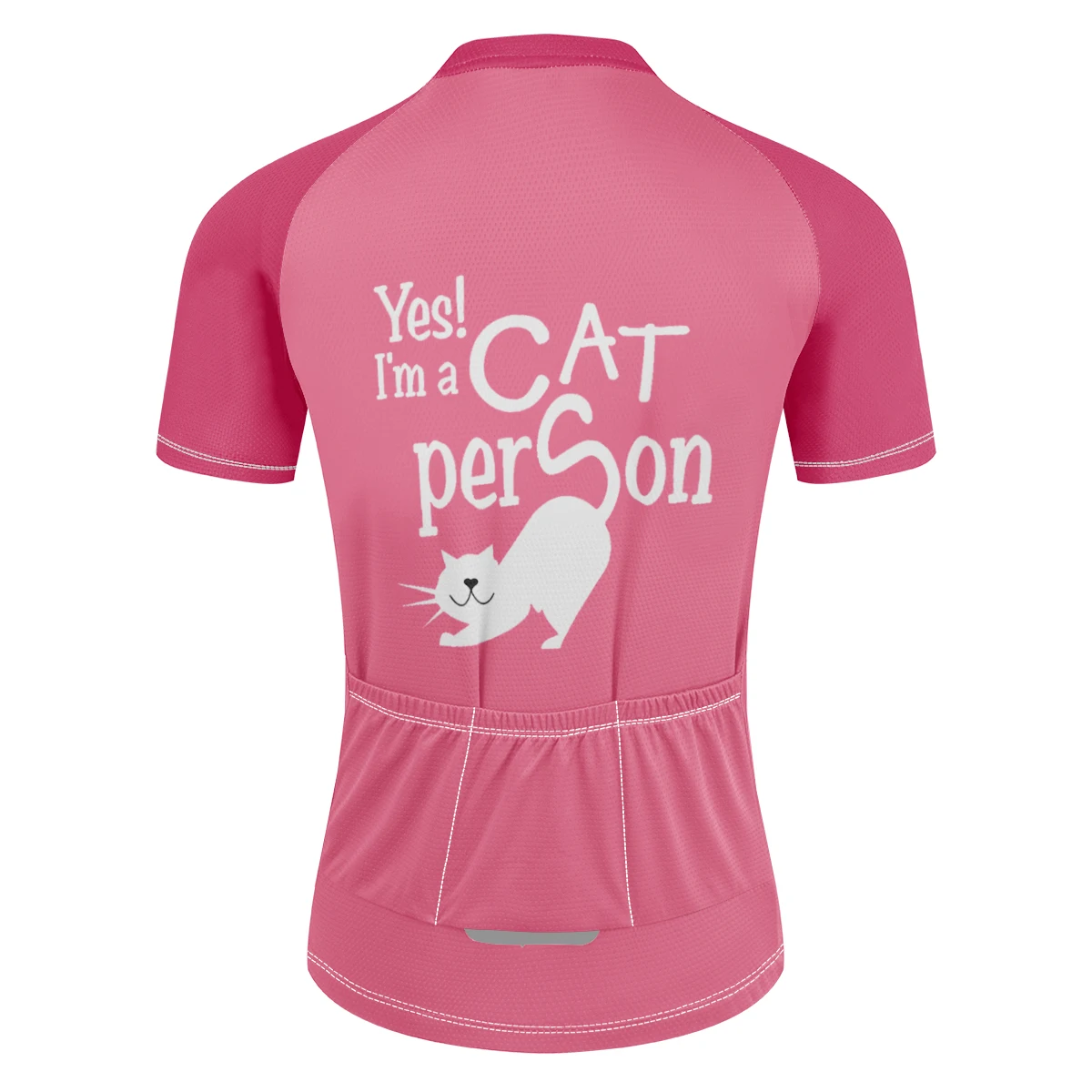 Yes！I’m a cat Person innovative design Women's Cycling Jersey Breathable quick drying reflective strip