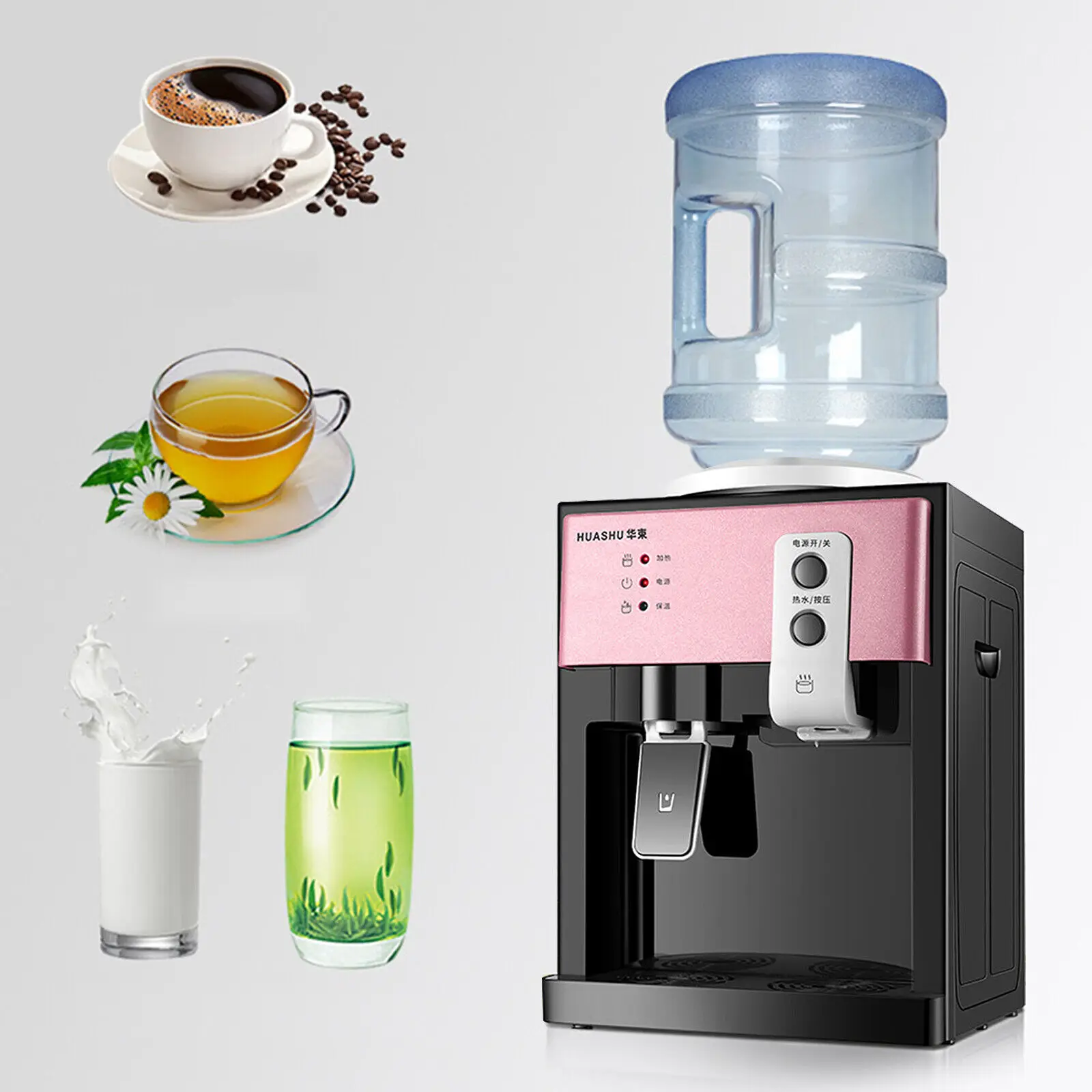 Distributeur d'eau chaude et froide électrique, fontaine à boire de 5 à 18L, chargement par le haut, bureau et maison, 550W