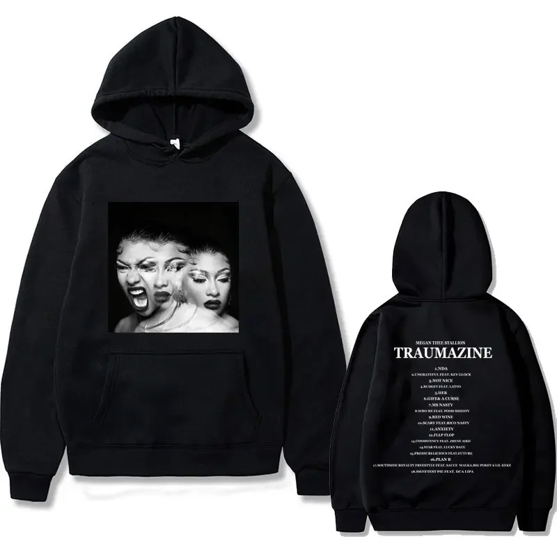 

Singer Megan Thee Stallion 2022 Music Album Graphic Hoodie Autumn Winter Men Fashion Oversized Sweatshirt Male Hip Hop Clothes