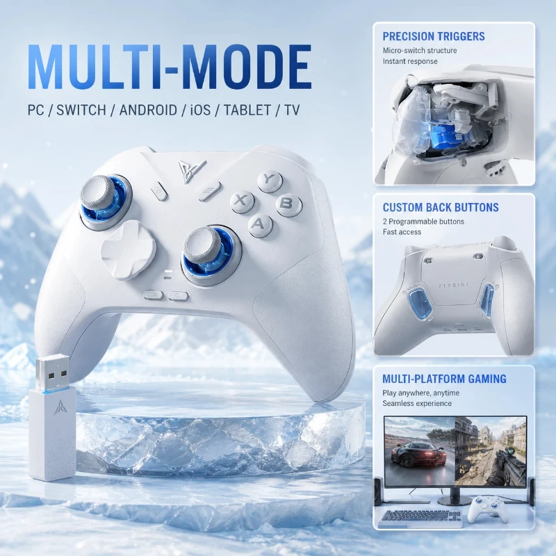 Controller Direwolf 4 Gamepad Controller Wireless/Wired Gamepad Support Ns/Pc /Switch/Phone/Tablet Computer With Charging Dock