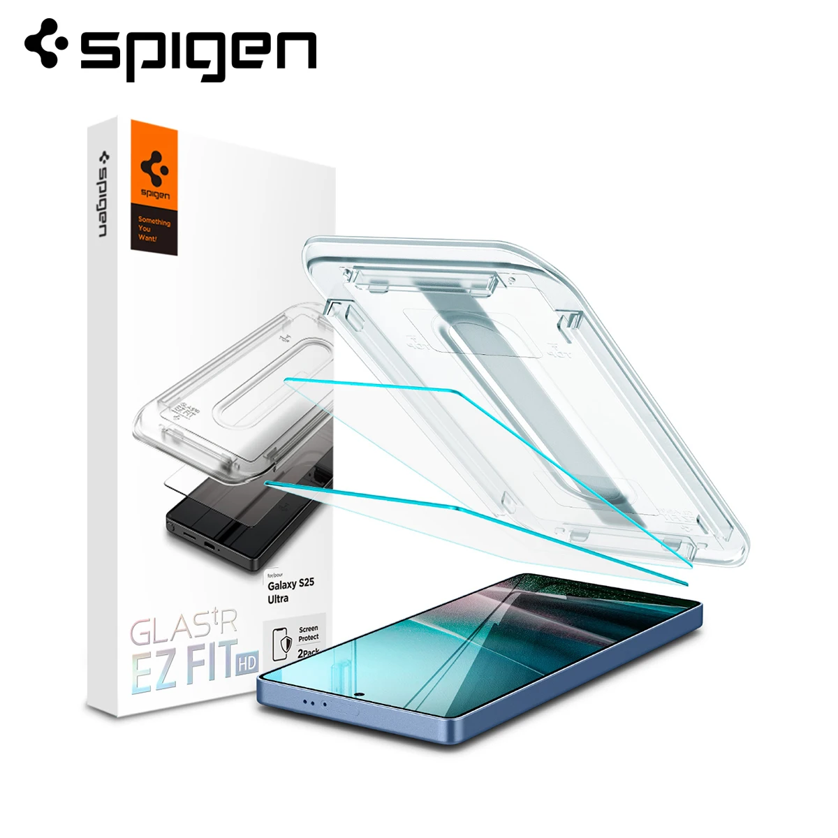 Spigen Glas.tR EZ Fit for Samsung Galaxy S25 Ultra Tempered Glass Screen Protector (2 Pack)