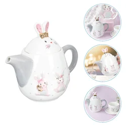 Teapot Tea Ceramic Kettle Pot Porcelain Floral Water Pottery Loose Bunny Fu Pots Party Warmer Japanese Leaf China Decorative