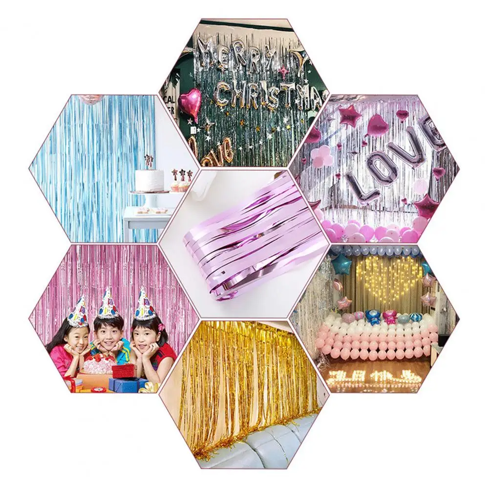 Graduation Float Garland Foil Tassel Party Decoration Rainbow Foil Tassel Garland 9.84ft Colorful Foil Fringe for Graduation