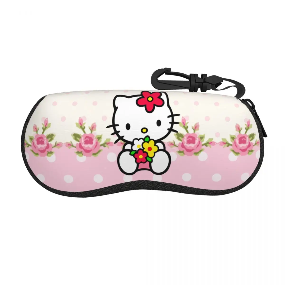

Изготовленный на заказ чехол для очков Hello Kitty с застежкой-молнией, резиновый чехол для очков унисекс, ультра легкий мягкий неопреновый защитный чехол для солнцезащитных очков