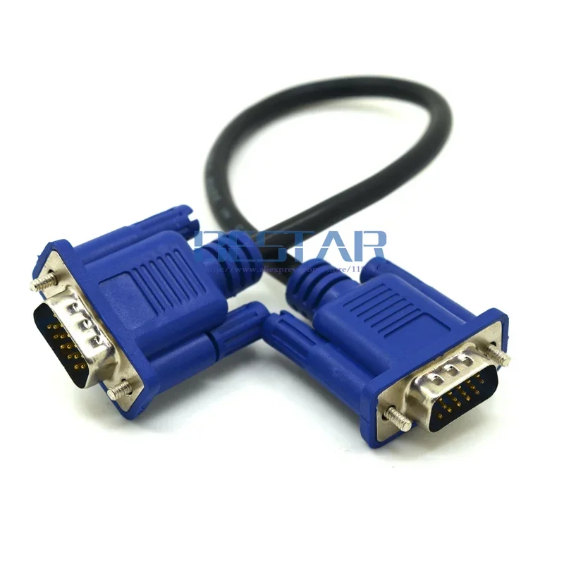 25cm/10 "hd15pin vga d-sub cabo de vídeo curto macho para macho m/m macho para fêmea e fêmea para fêmea para monitor