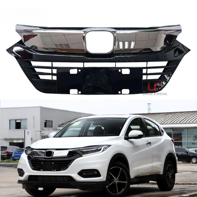 

High Quality Car Chrome Front Grille for 2019 2020 Honda VEZEL HR-V Front Bumper upper grille OEM 71121-T7M-H01