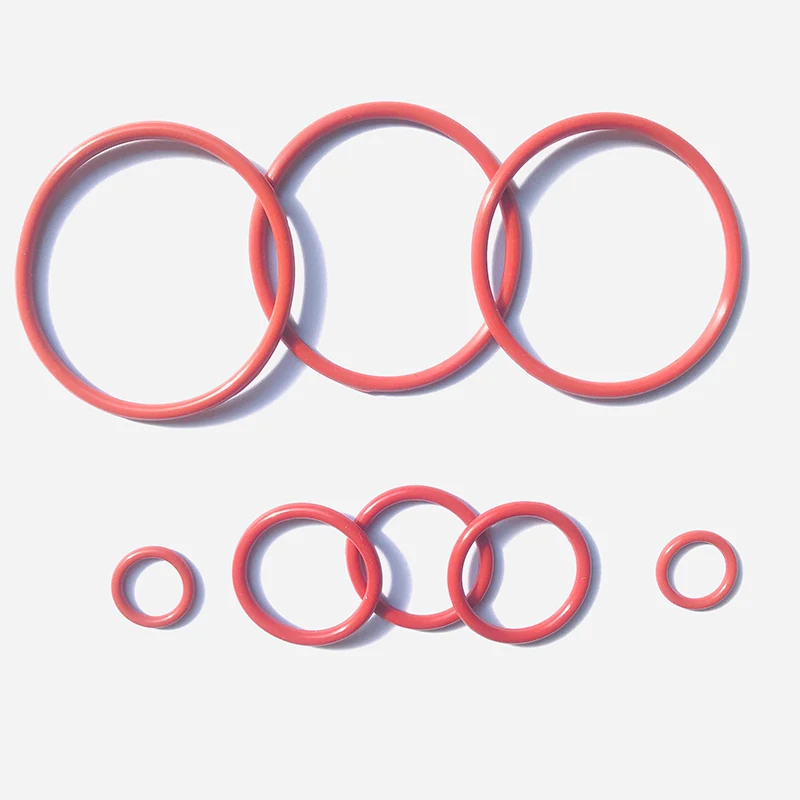 VMQ 100/50/20 Rote Silikon-VMQ-O-Ring-Dichtung CS: 1/1,5/2/2,5/3,1 mm, wasserdichte, isolierte Gummi-Silizium-Ring-Dichtung – Detail 2