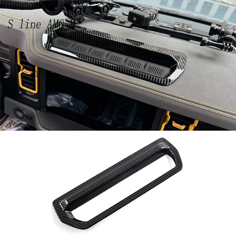 

For Ford Bronco 2021-2025 Car Styling Central control Dashboard air outlet Gear panel shift lever Trim Carbon fiber Accessories