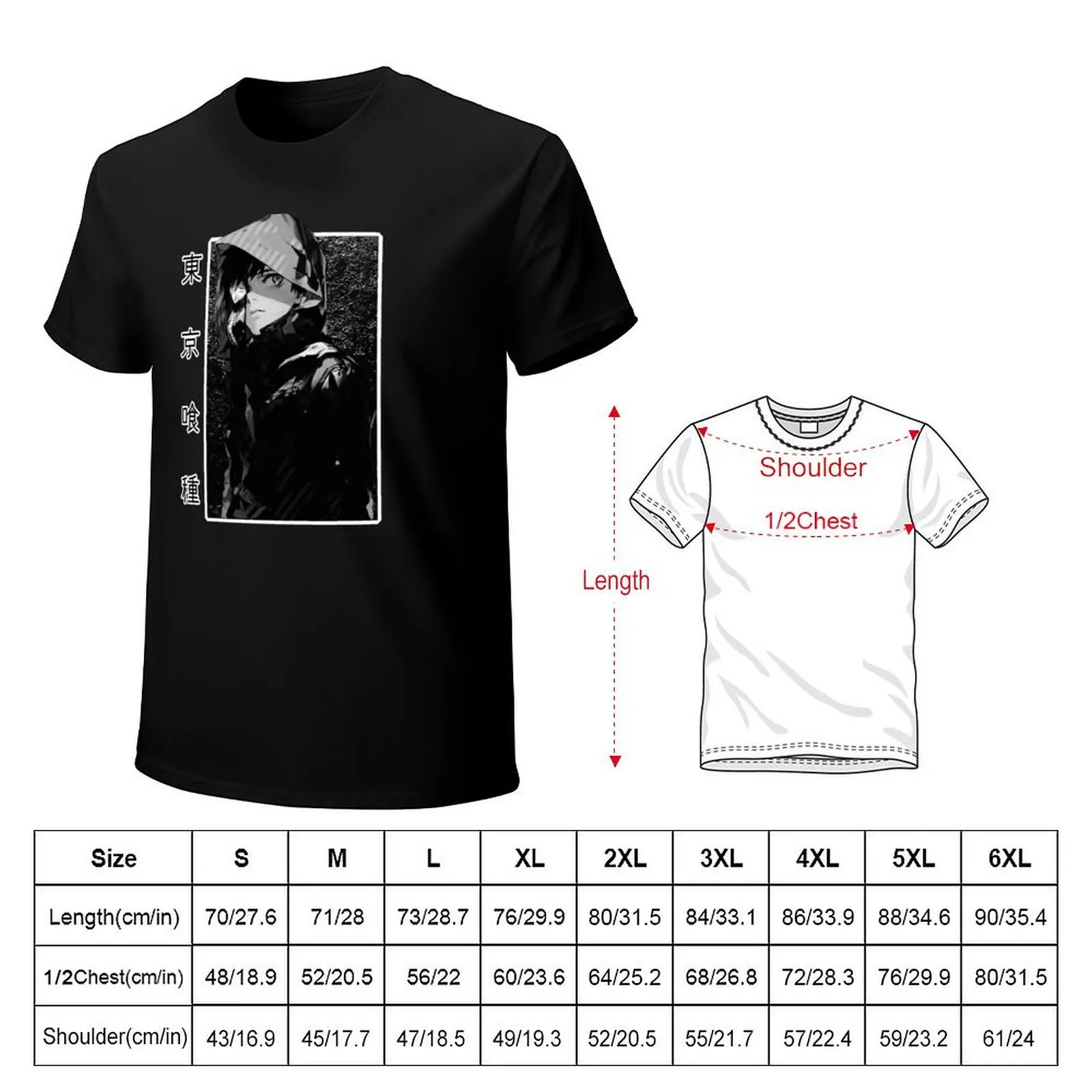 Kaneki Ken T-Shirt boys animal print customs design your own customizeds plus size clothes fruit of the loom mens t shirts