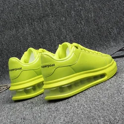 Shiny patent leather small white shoes women's couple models air cushion women's skateboard shoes sneakers women
