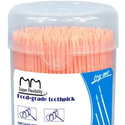 

300pcs Dental Floss Stick Plastic Double-head Interdental Brush Mouth Hygiene Plastic Toothpicks Toothbrush Teeth Cleaning Brush
