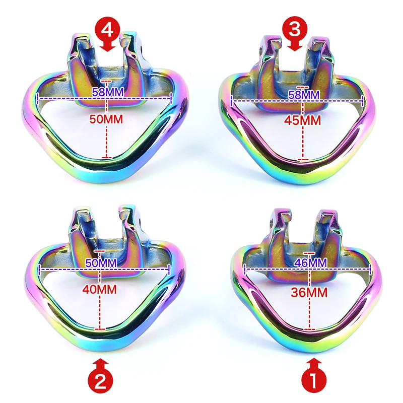 Rainbow HT V3 COCK CAGE accessories ring small Chastity Device ring Nub ring, rainbow cock cage accessories ring