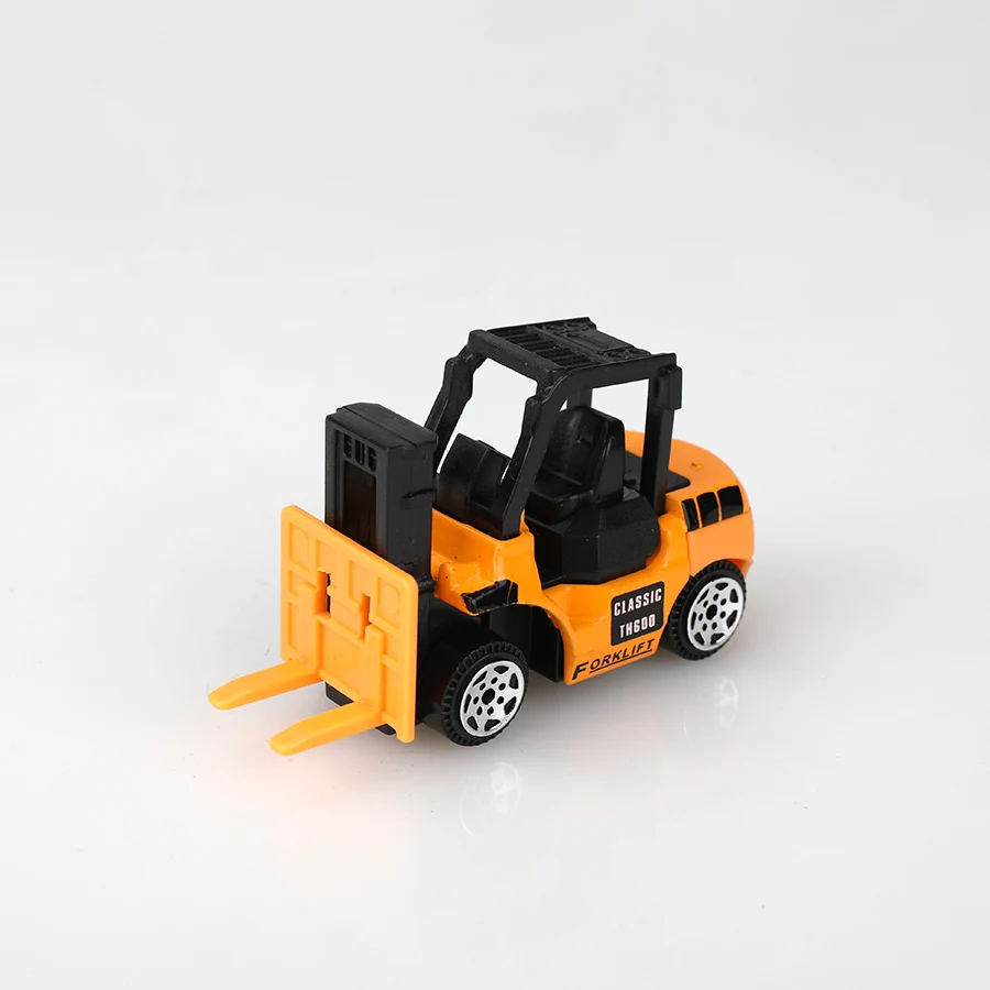 (Boxed) 1/64 Mini-Baugahrzeug-Druckguss-Spielzeugset, 6-teilig, Metalldruckguss, Jungenspielzeug, Schiebemodell, kein Rückzug.