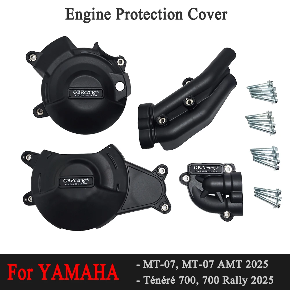 

For YAMAHA MT-07/MT-07 AMT 2025 / Ténéré 700/700 Rally Engine Protection Set by GBRacing – Includes Secondary & Clutch Covers
