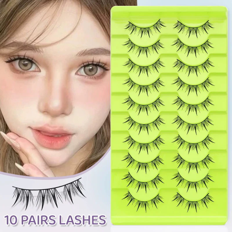DINGSEN Anime-Wimpern, Vollstreifen-Wimpern, 10 Paar, dicke Wimpern, wiederverwendbare falsche Wimpern, Großhandel für Make-up, Beauty-Wimpern – Detail 3