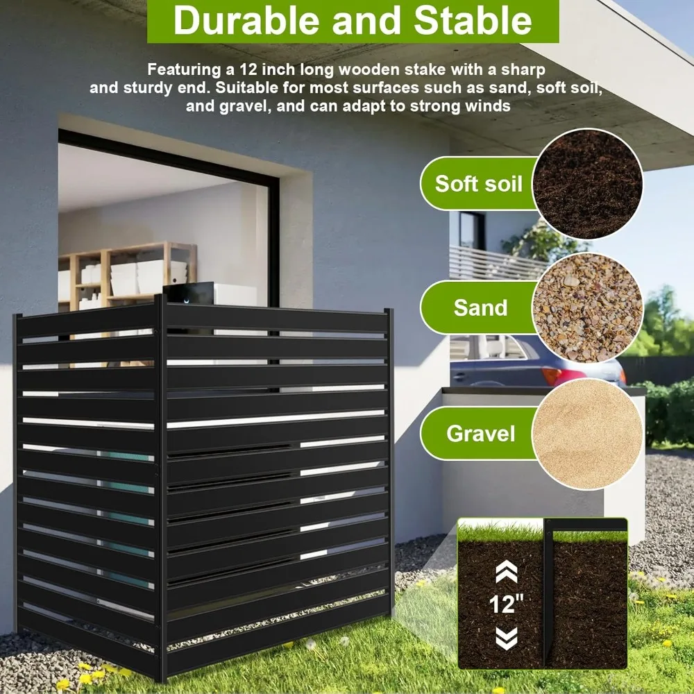 Schermo per recinzione del condizionatore d'aria W x H, recinzione per la privacy del bidone della spazzatura a 2 pannelli, pannelli per recinzione per la privacy per piscina all'aperto e altre unità