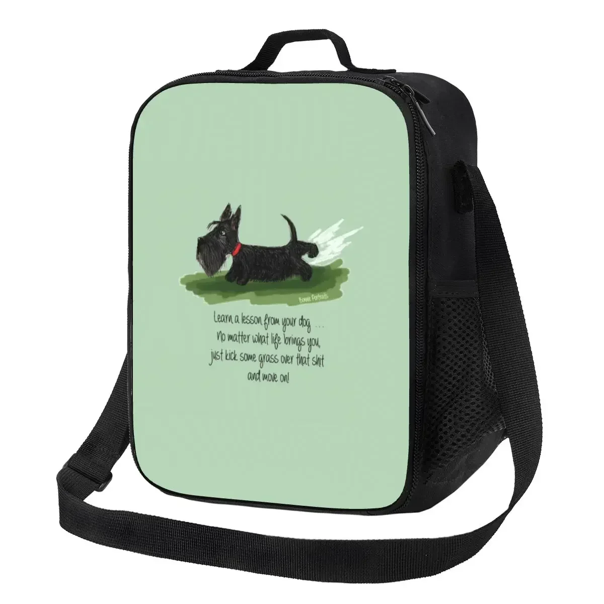 

Kawaii Scottie Dog Insulated Lunch Tote Bag for Scottish Terrier Resuable Cooler Thermal Food Bento Box Outdoor Camping Travel