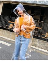 Fashion Plastic Raincoat Adult Hiking Outdoors Raincoat Transparent Raincoat Protection Environmental EVA Fishing