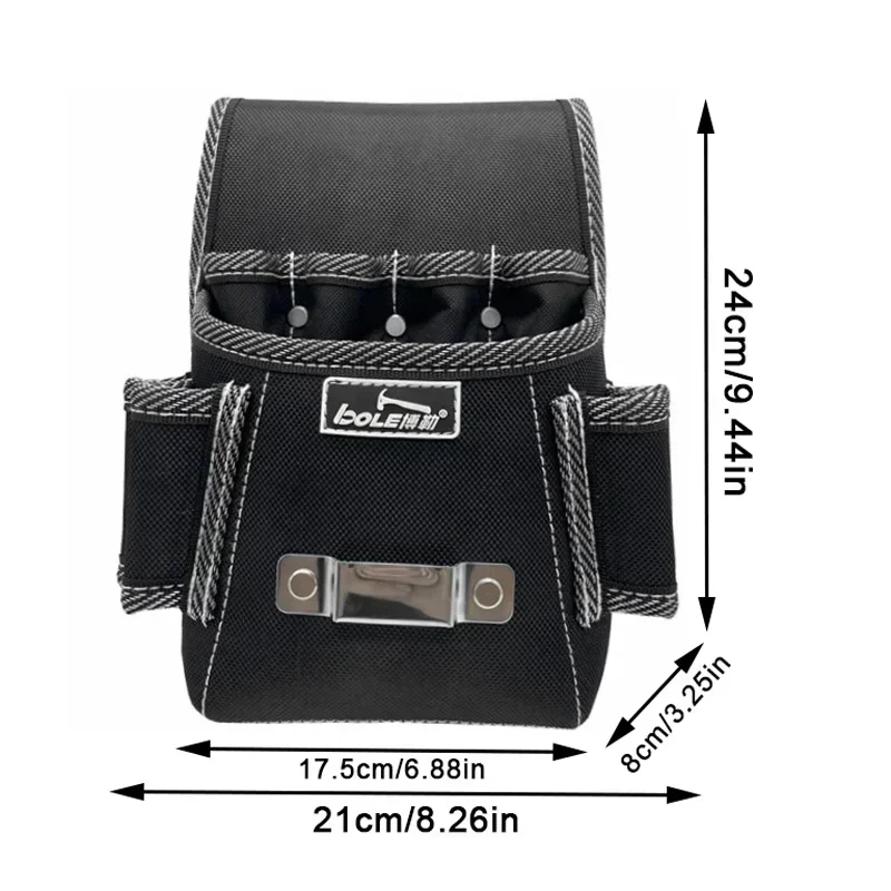 Tool Case Pouch Belt Electrician Toolkit Drill Waist Storage Bag Wrench Screwdriver Hardware Tool Bags with Pockets Organizer