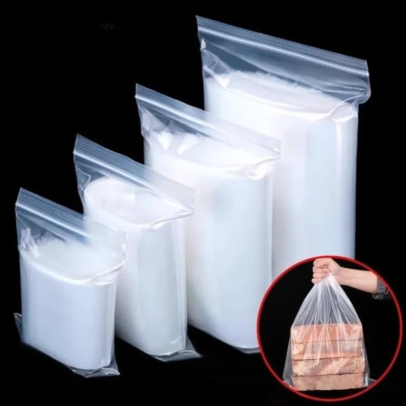 0.2mm Thick PE Self Sealing Bag 4 * 6cm/5 * 7cm/6 * 8cm/7 * 10cm/8 * 12cm Transparent Sealed Bag Food Bag