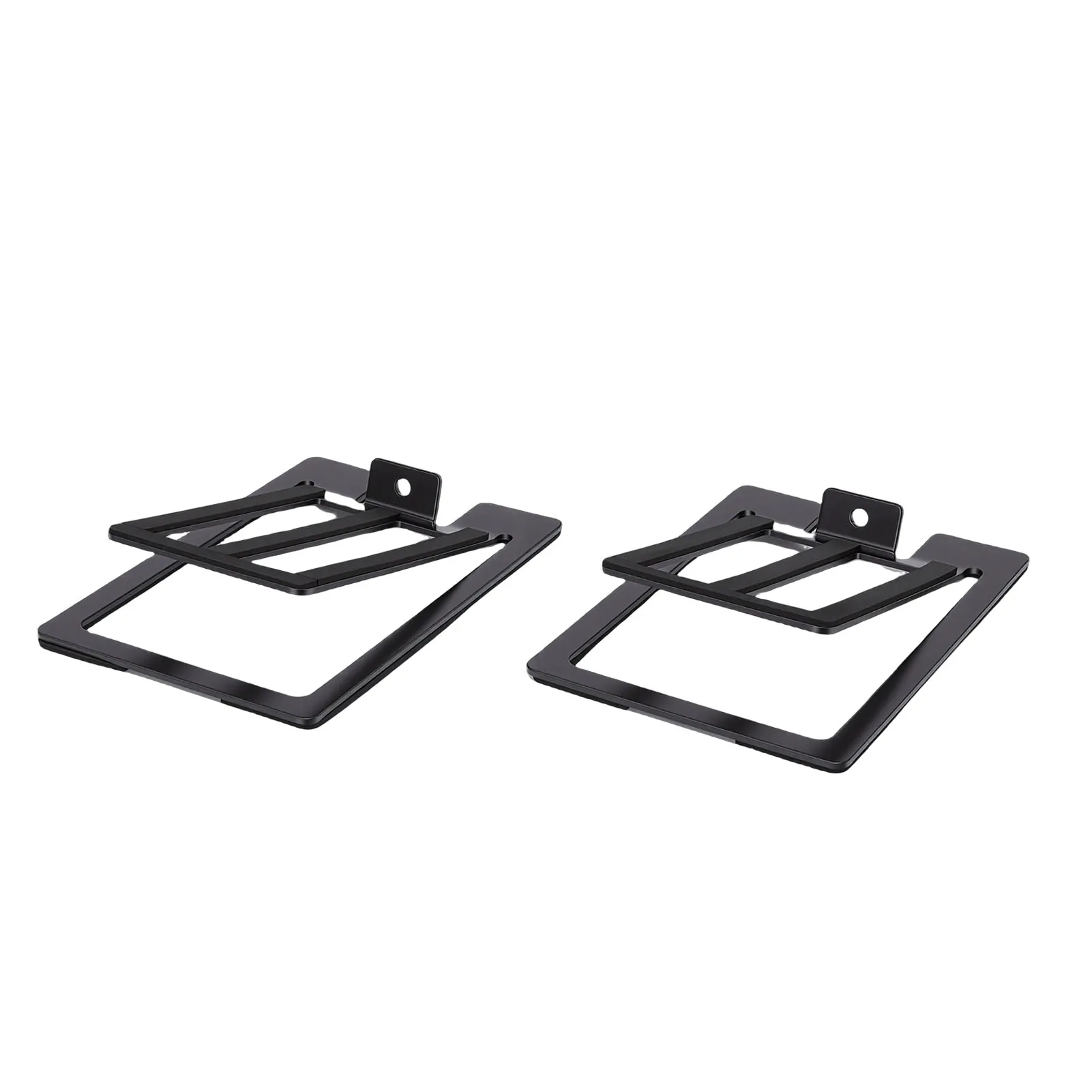 2pcs Tilted Desktop Speaker Stand 22lb Load Capacity Aluminum Alloy Speaker Riser for Bookshelf PC Speaker with AntiVibrationPad view 3