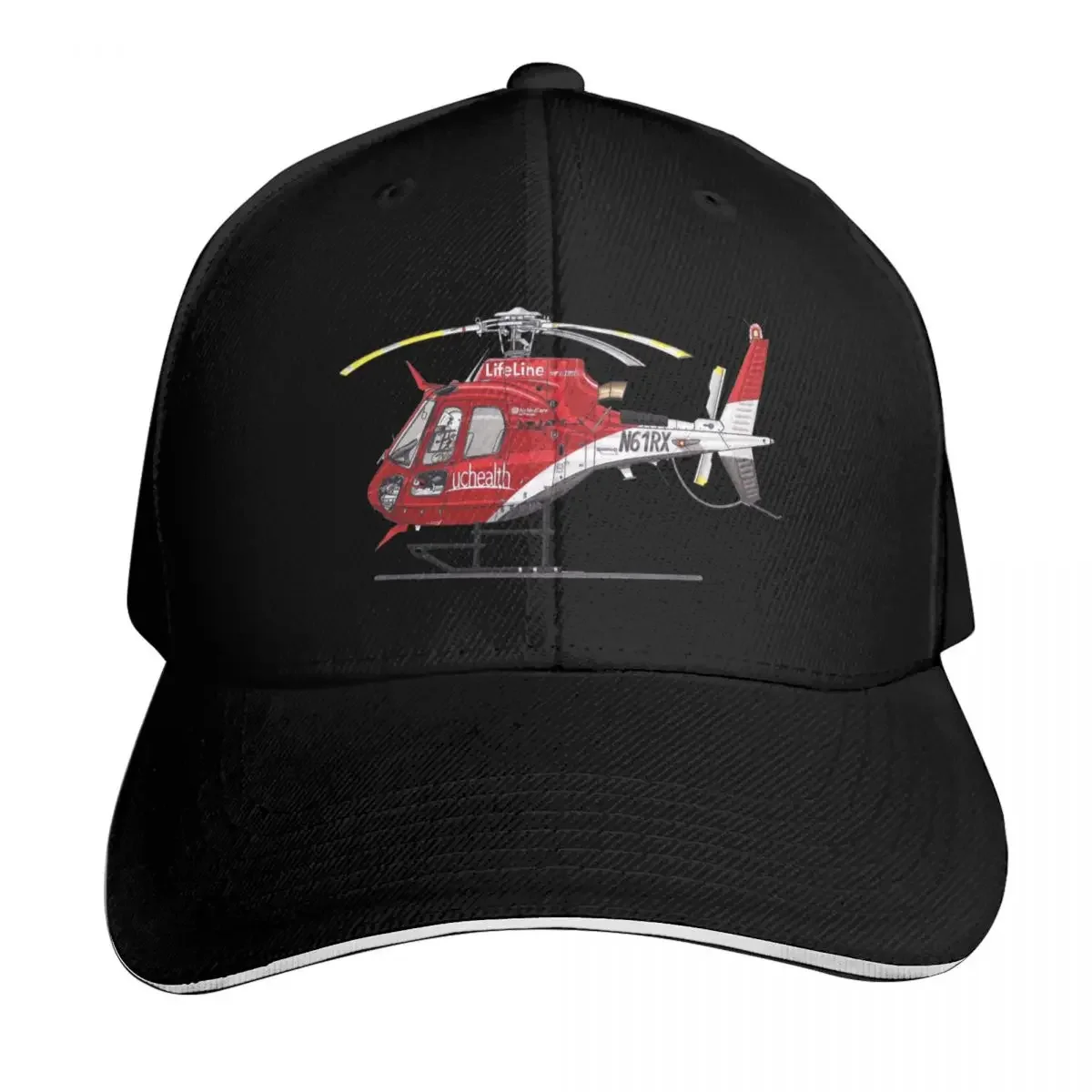 Nueva gorra de béisbol Airbus H125 / Eurocopter AS350 B3 UCHealth LifeLine N61RX, sombrero de lujo para hombre, sombrero nuevo, sombrero Wild Ball para hombre y mujer