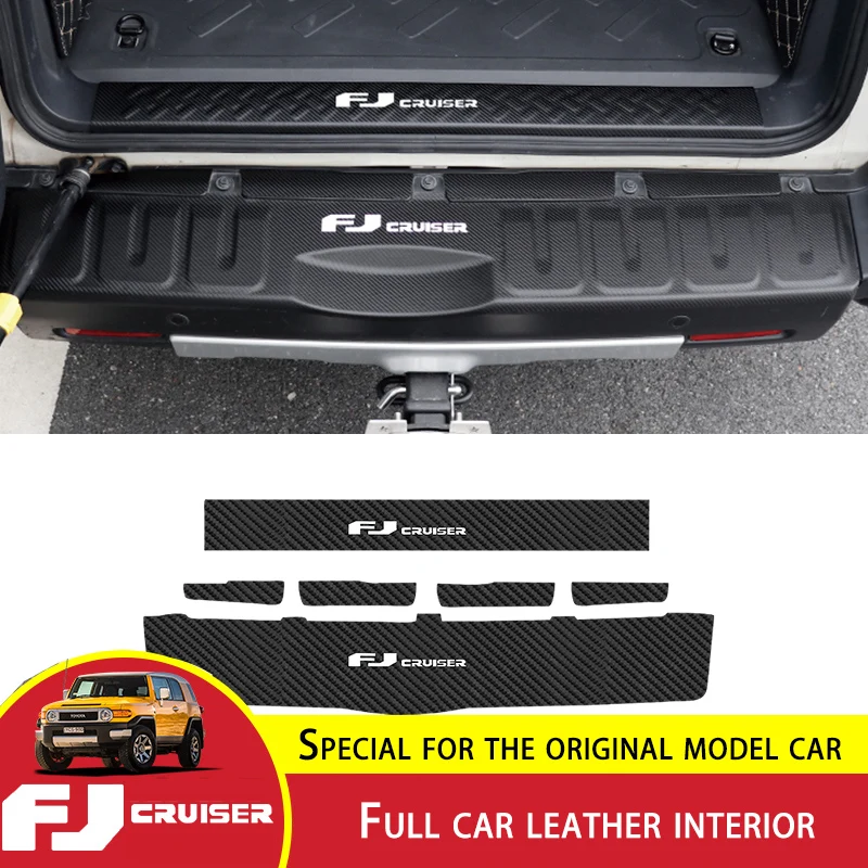 Full Car Protective Pad For Toyota FJ Cruiser Trunk Door Armrest Box Welcome Pedal Sticker Interior Modification Accessories