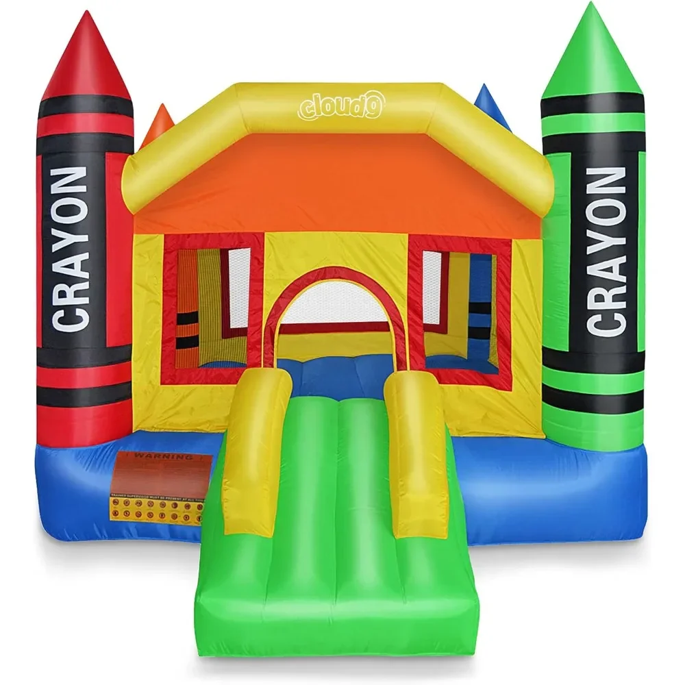 Bounce House - Mini Crayon - Inflatable Kids Jumper with Blower, House Water Park, Bounce House Water Park