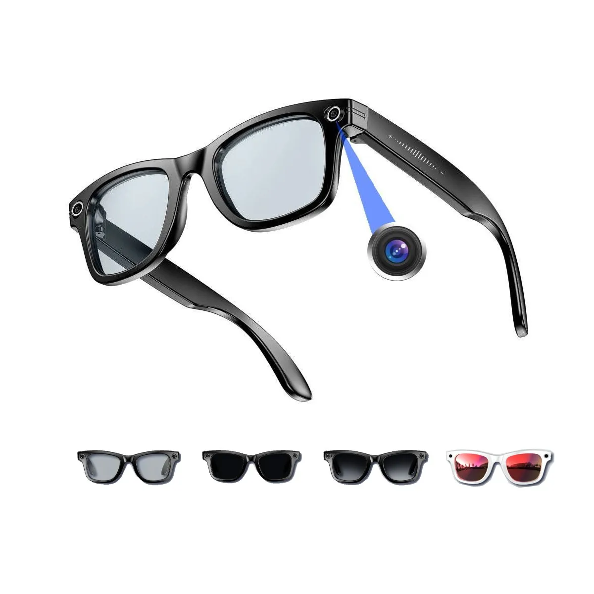 

2025 New AI Smart Glasses with Real-time Translation AI Assistant 4K Photo-taking Video Stabilization Camera Voice Control