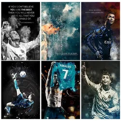 Footbll Star C-Cristiano R-Ronaldo CR7 Poster Canvas Print Home Room Decor Livingroom Bedroom Aesthetic Art Wall Painting