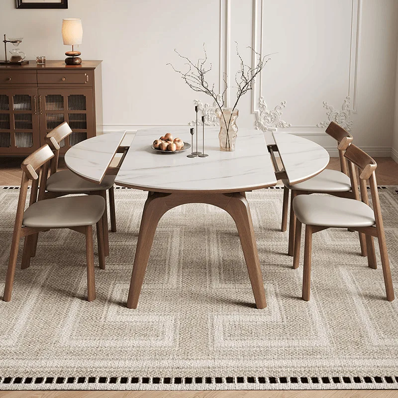 

Dining Table Wabi-sandy Wind Solid Wood Table Square and Dual-purpose Dining Modern Simple and Combination