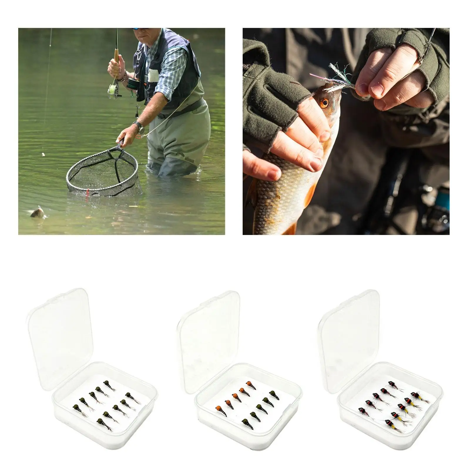 

10 приманок для ловли нахлыстом, рыболовные приманки с крючками для окуня Bluegill Snapper