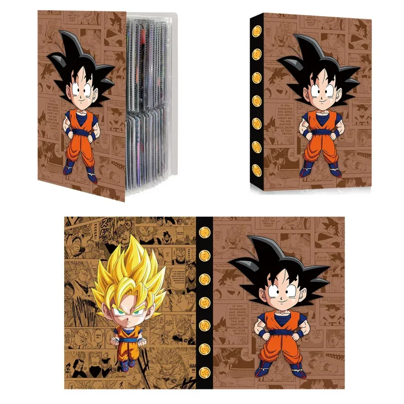 240PCS Anime Dragon Ball Super Saiyan Goku Vegeta Card Album Book Anime Map Letter Holder Binder Notebook Collection Folder Toys