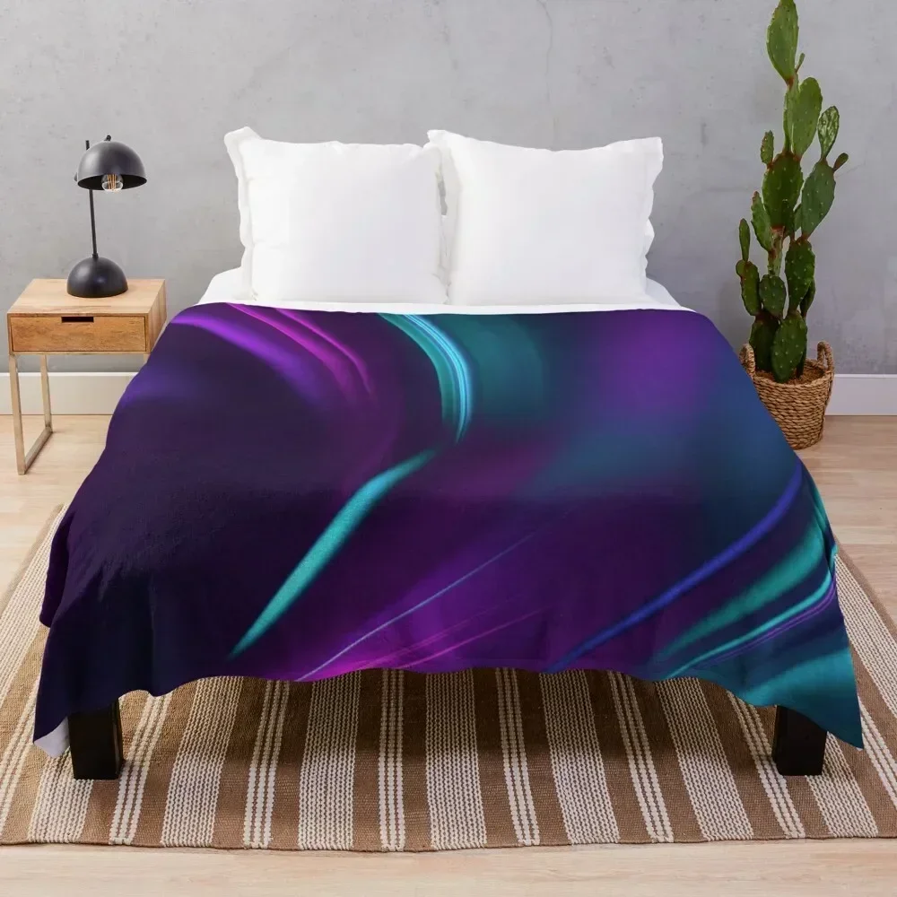 

Purple Teal Swirl Throw Blanket