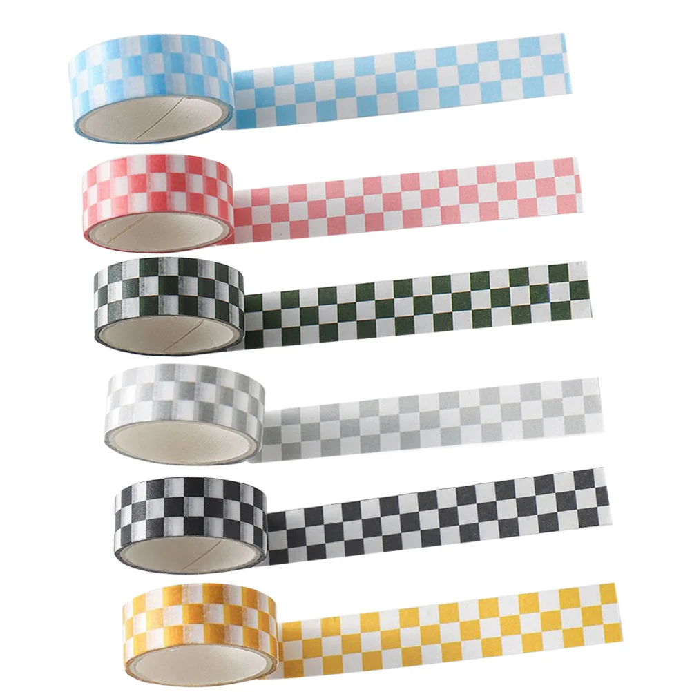 Plakboek Tape Retro Decor Washi Stickers Geschenkverpakking Vintage Zelfklevende Diy Tapes Japans Papier Geruit