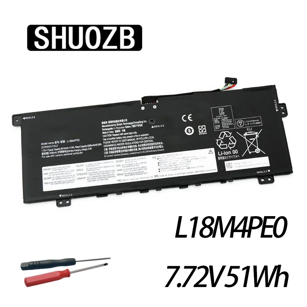 

SHUOZB L18M4PE0 L18L4PE0 Laptop Battery For Lenovo Yoga C740-14IML 81TC000JUS Series 5B10W67185 5B10U40210 5B10W67296 7.72V 51WH