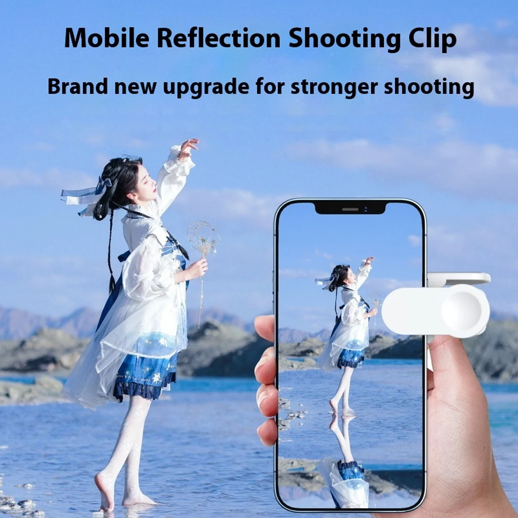 Smartphone Camera Mirror Reflection Clip Phone Selfie Reflector Tool Universal Adjustable Reflection Clip Kit for IPhone Android