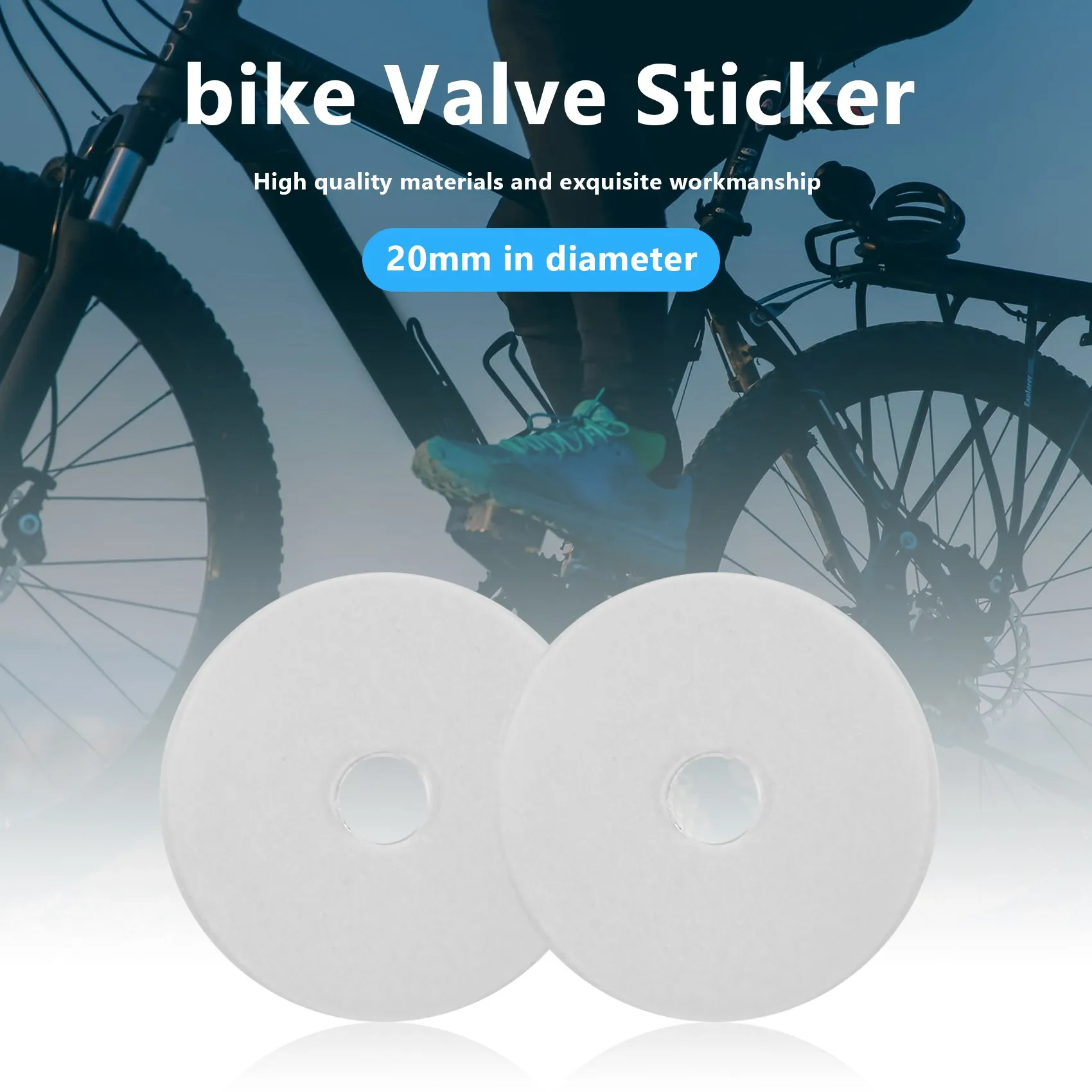 30Pcs/Set Bike Presta Valve Sticker Rim Protection Gas Air Nozzle Glue Pad Tube Tire Gasket for Mountain Road Bike