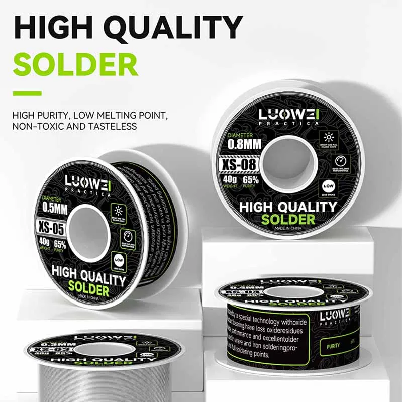 

LUOWEI XS-03 Lead-free Low Melting Point Rosin Solder Content For Computer Electronic Instrument Welding Wire With High Tin