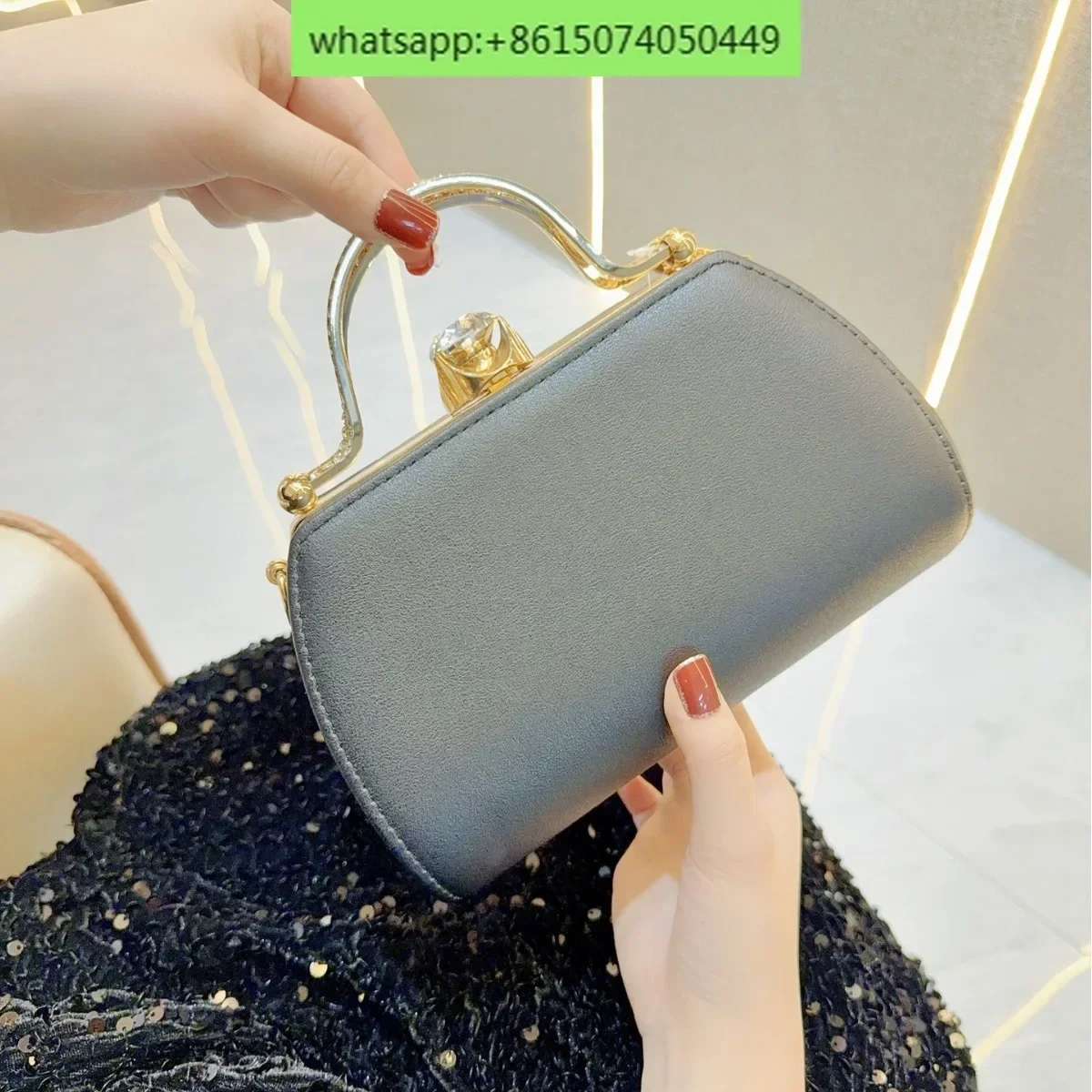 

Сумка из сплава подсолнуха со стразами, резная сумка, сумка Cheongsam, женская маленькая ручная сумка, диагональная сумка