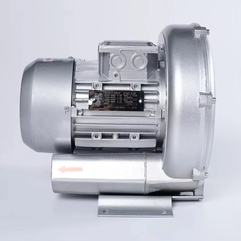 منفاخ حلقي عالي الضغط مضخة هواء مفرغة منفاخ هواء عالي حصان لتربية الأحياء المائية مرحلة واحدة