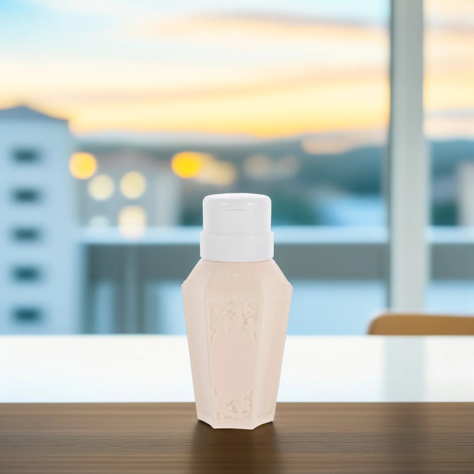 

2Pcs Press Bottle Travel Size Nail Polish Remover Alcohol Liquid Dispenser Sturdy LeakProof Portable Storage Container