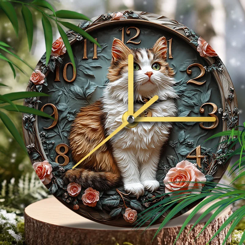 Maine Coon Pet Clock Perfect Gift for Pet Enthusiasts & Memorial Keepsakes, Ideal Christmas Gift