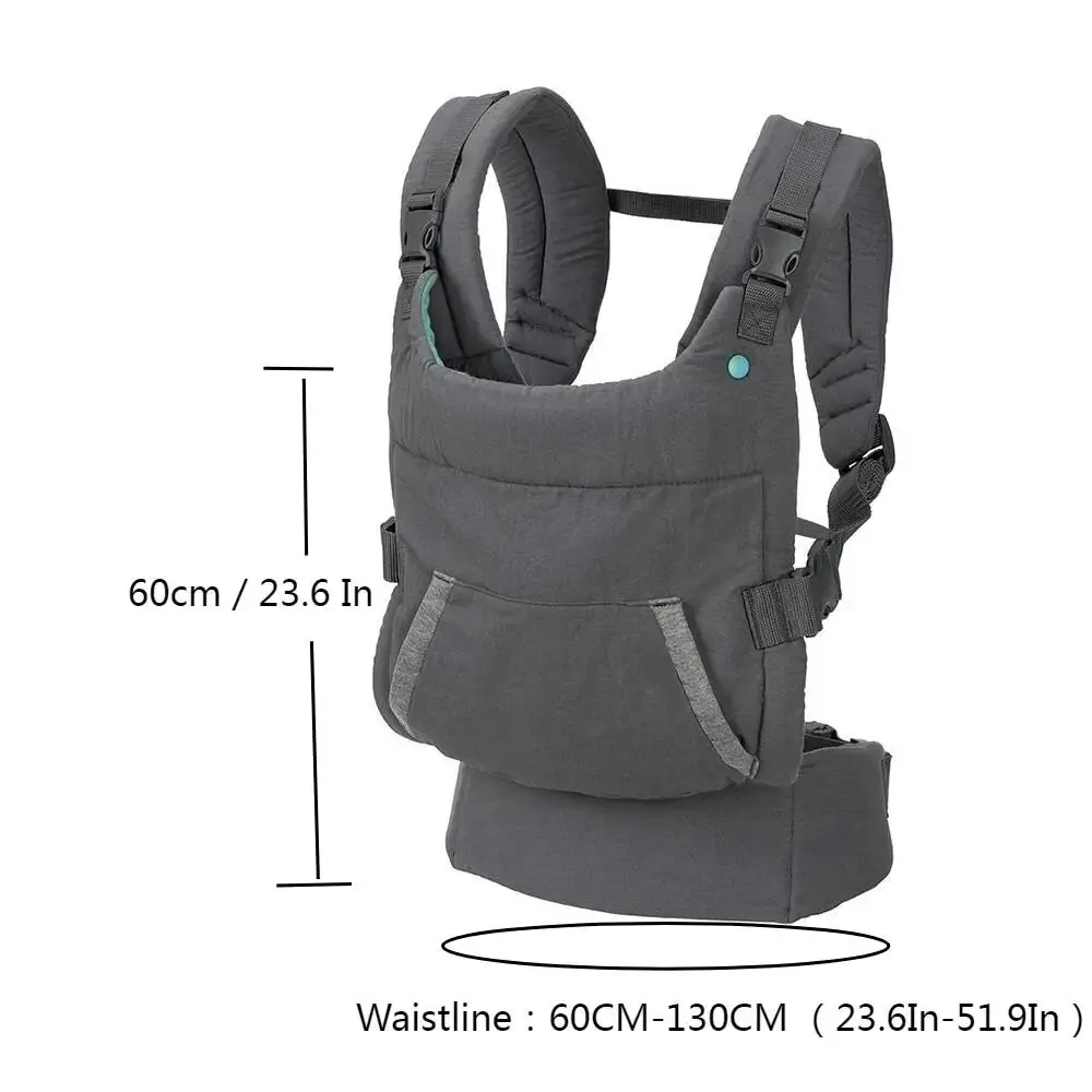 Ergonomic Bear-themed Cotton Baby Shoulder Strap Carrier with Hat Multifunctional Portable Detachable Breathable Baby Carrier