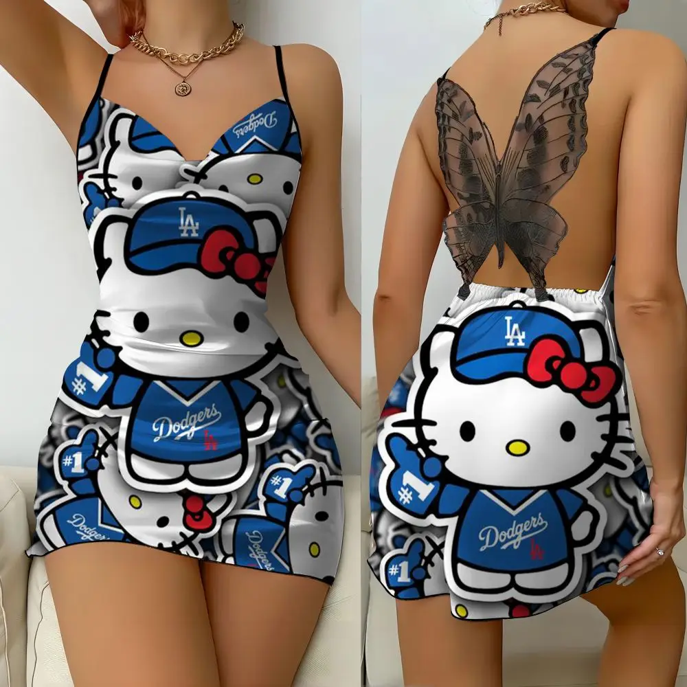 

. The 2024 Summer Bow Disney Dress, featuring Minnie Kitty cartoon style!