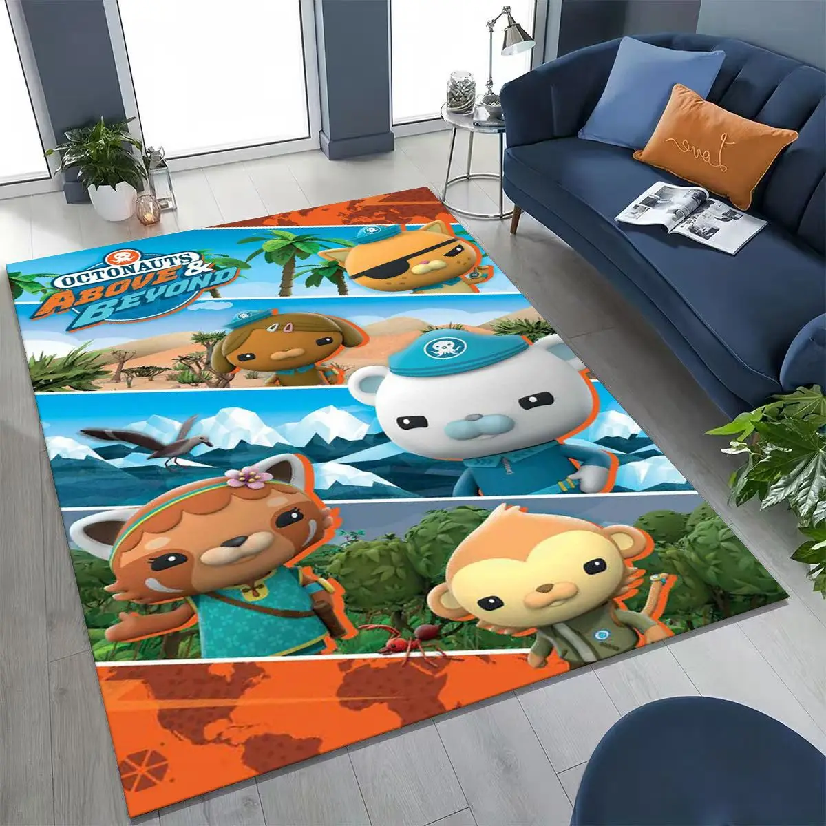 

27 Style Octonauts Barnacles Cartoon Rug for Bedroom Living Room Sofa Home Doormat Decor, Large Kids Play Non-slip Floor Mat