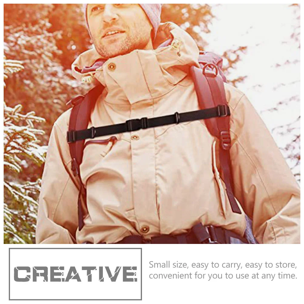 

Backpack Strap Chest Belt Adjustable Straps with Buckles Heavy Duty Jogging Accessory Camping Accessories
