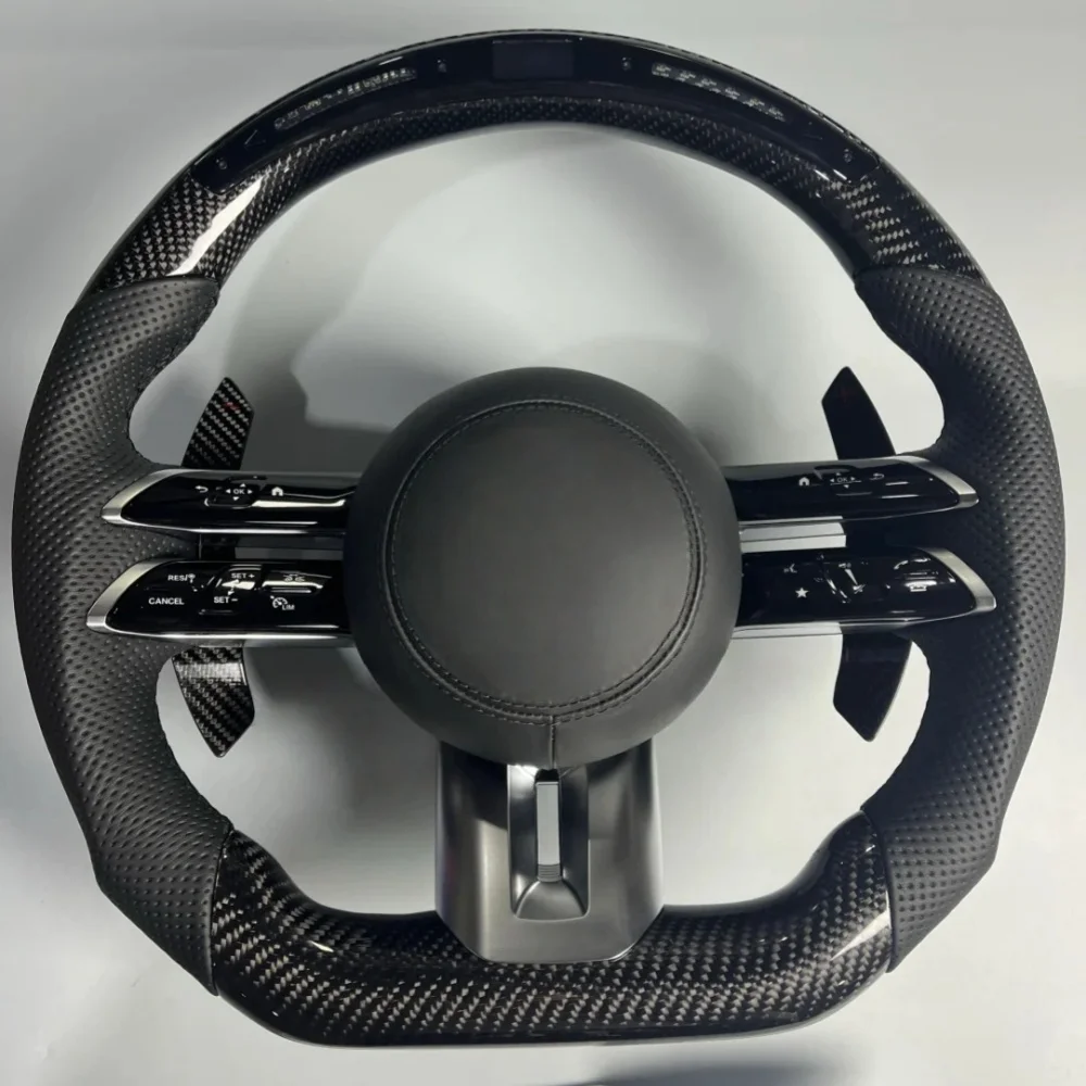 

Светодиодный руль из углеродного волокна для Mercedes Benz W204 W205 W207 W211 W212 W213 W221 W222 GLS CLS C63 AMG GT Автомобильные аксессуары