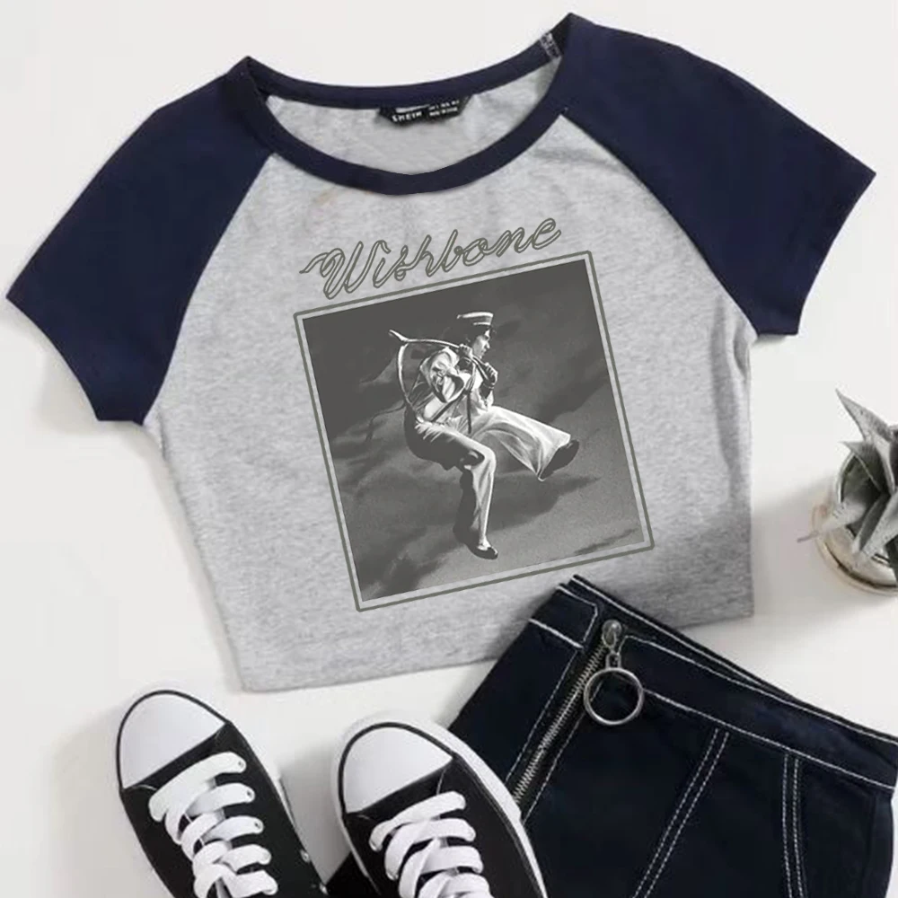 Conan Gray Wishbone Crop Tops T-Shirt Girls Fashion Women O-Neck Short Sleeve Swiftie Gift